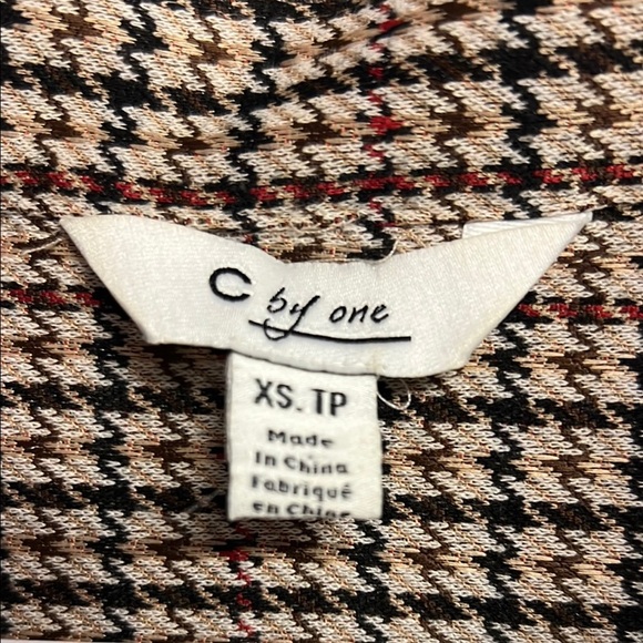 C By One Plaid Longline Shirt Jacket - Picture 4 of 5